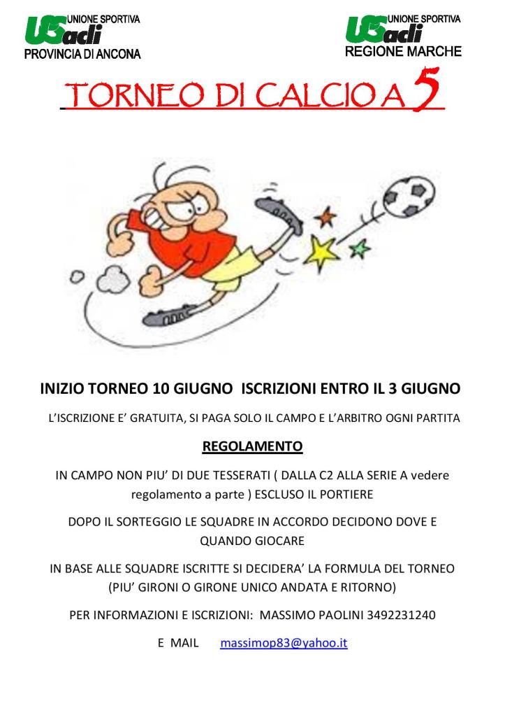 U.S. Acli Comitato Provinciale Ancona - Torneo di calcio a 5