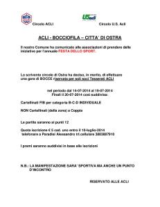 Gara di bocce Ostra