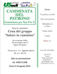 cena Camminata S  PioX