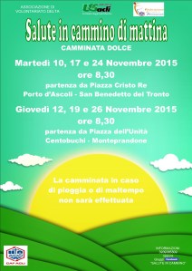 Salute in cammino di mattina novembre 2015