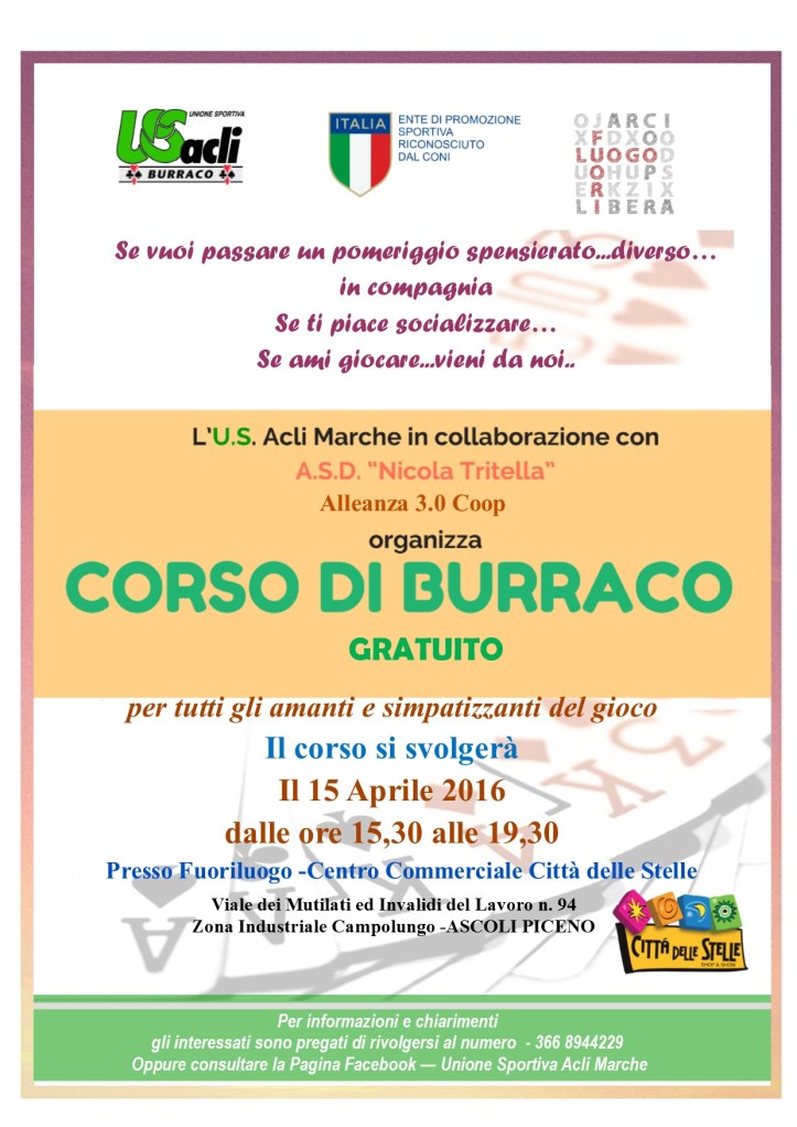 CORSO burraco citta delle stelle