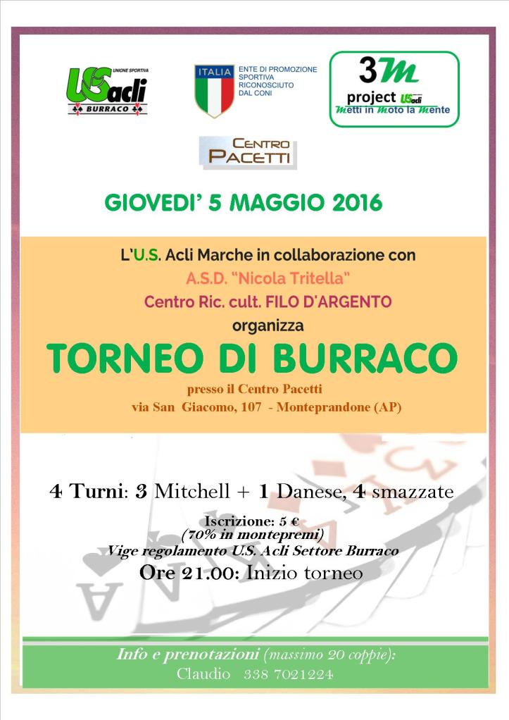 torneo di burraco 5 05 2016