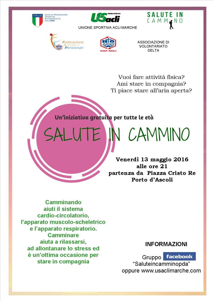 SALUTE IN CAMMINOpda  13 MAGGIO 2016 conlogo