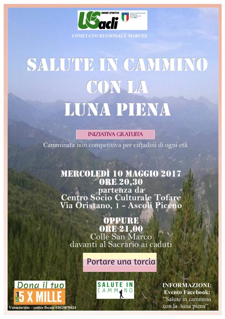 Salute in Cammino con la Luna piena 10052017