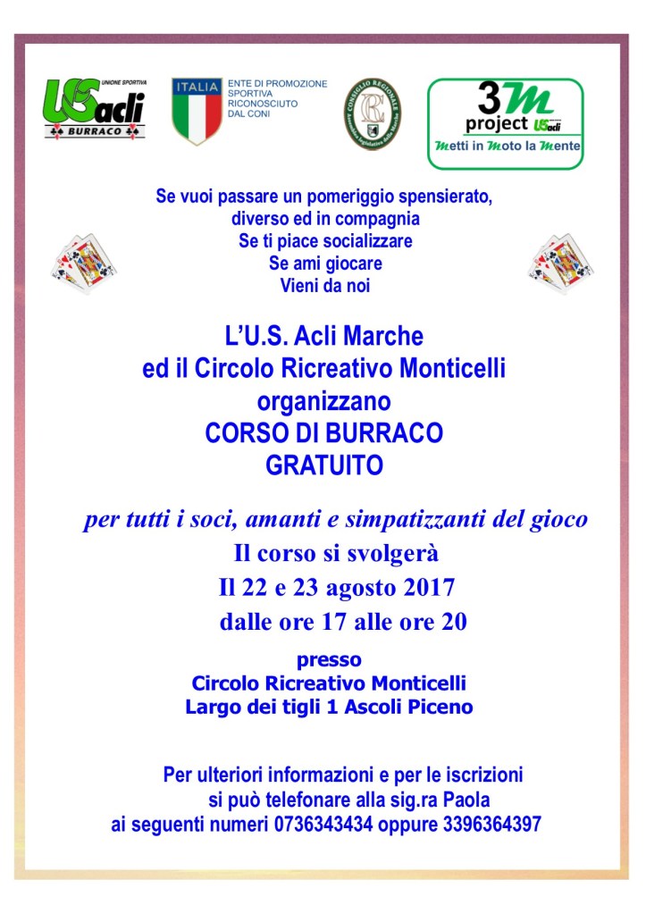 CORSO burraco MONTICELLI