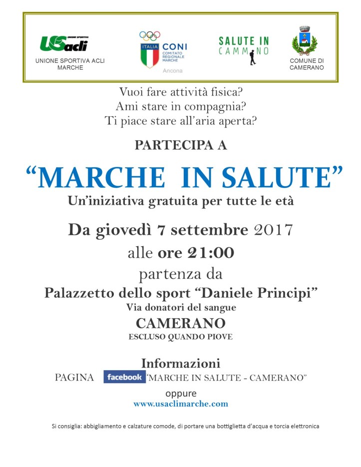 Camminata Camerano da giovedì 7 settembre2017