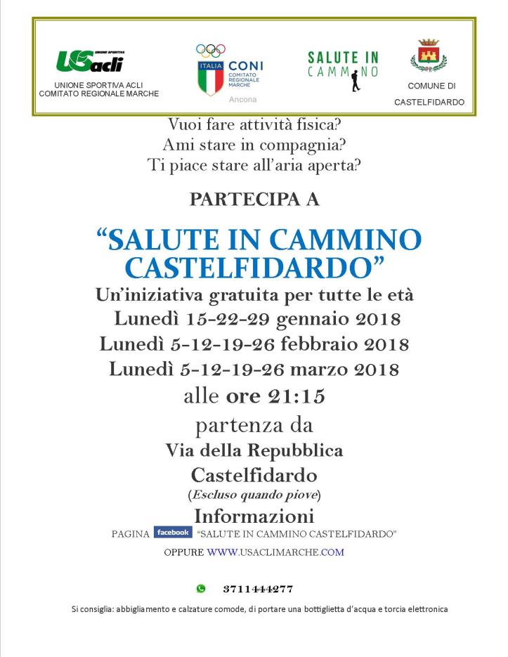 volantino camminate Castelfidardo gen feb mar 2018