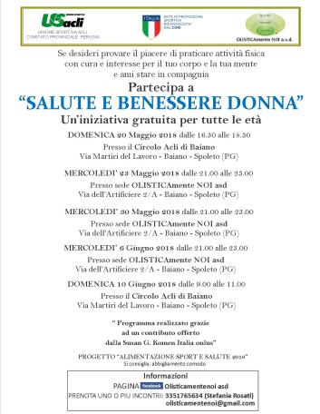 volantino salute e benessere donna