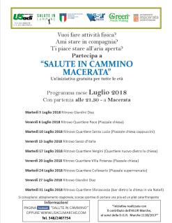 volantino camminate Macerata luglio 2018