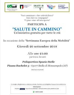 volantino camminate stella 20 settembre 2018