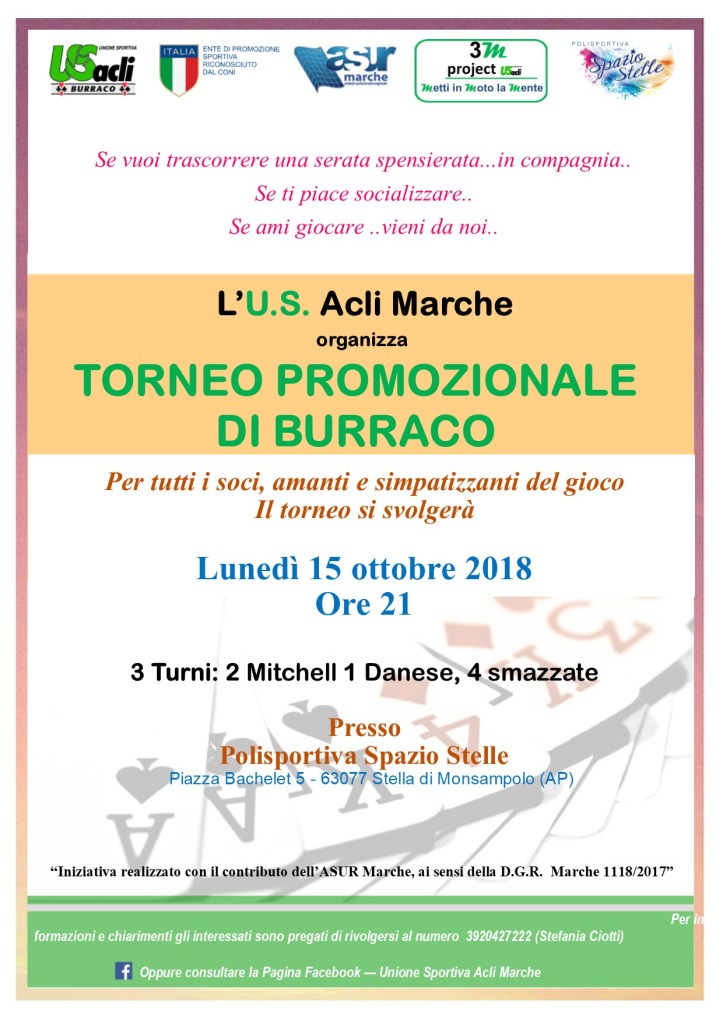 TORNEO burraco Stella 15 ottobre 2018