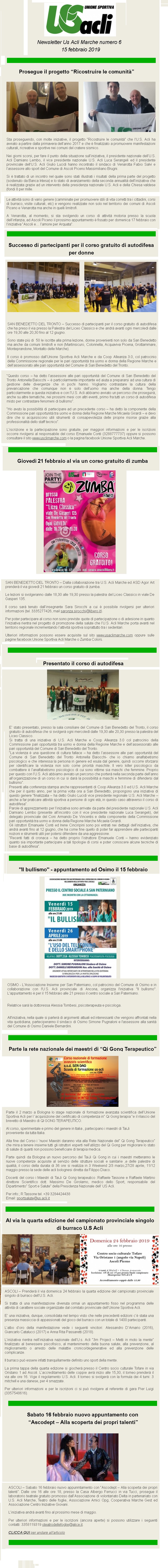 newsletter 6 del 15022019