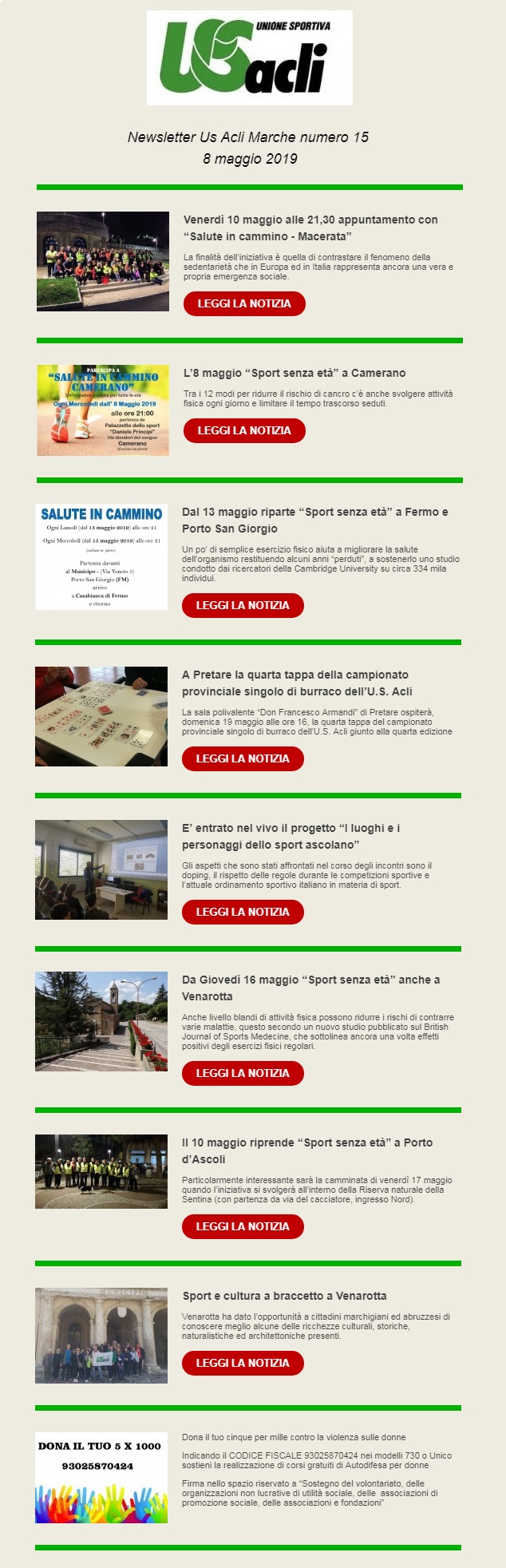newsletter 15 del 08.05.2019